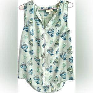 Modcloth Mint Hot Air Balloon Sleeveless Top
